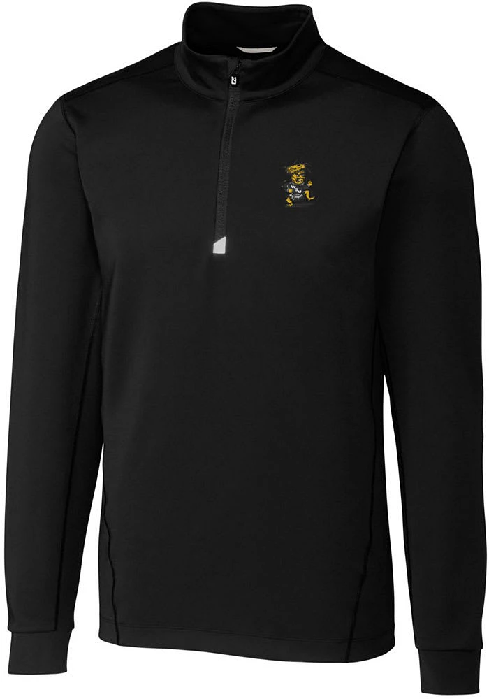Cutter and Buck Wichita State Shockers Mens Black Vault Traverse Big Tall Qtr Zip