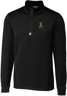 Cutter and Buck Wichita State Shockers Mens Black Vault Traverse Big Tall Qtr Zip
