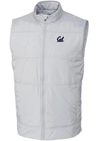 Cutter and Buck Cal Golden Bears Mens White Stealth Hybrid Quilted Windbreaker Vest Big Tall..