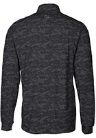 Cutter and Buck Air Force Falcons Mens Black Traverse Camo Print Big Tall Qtr Zip