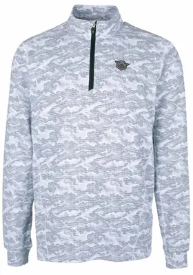 Cutter and Buck Cincinnati Bearcats Mens Charcoal Traverse Camo Print Big Tall 1/4 Zip Pullo..