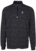 Cutter and Buck Fresno State Bulldogs Mens Black Traverse Camo Print Big Tall Qtr Zip