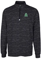 Cutter and Buck Marshall Thundering Herd Mens Black Traverse Camo Print Big Tall Qtr Zip