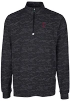 Cutter and Buck Southern Illinois Salukis Mens Black Traverse Camo Print Big Tall Qtr Zip