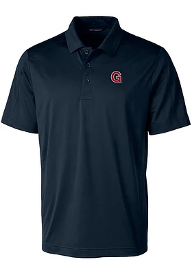 Cutter and Buck Gonzaga Bulldogs Navy Blue Prospect Textured Big Tall Polo
