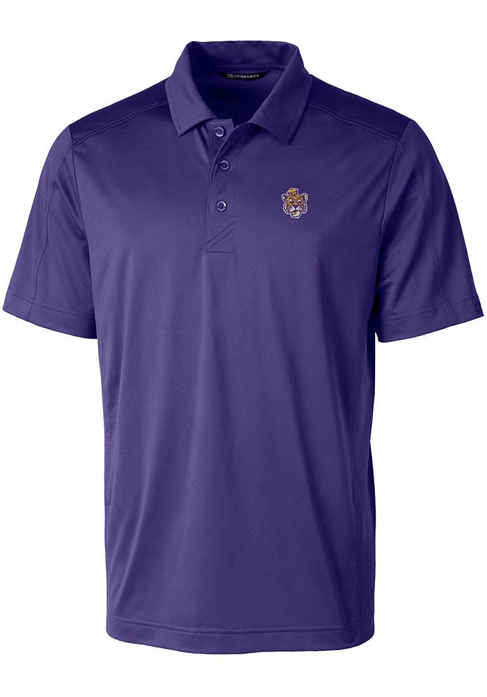 Cutter and Buck LSU Tigers Purple Prospect Textured Big Tall Polo