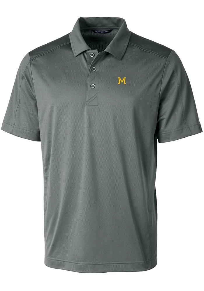 Cutter and Buck Michigan Wolverines Prospect Textured Big Tall Polo
