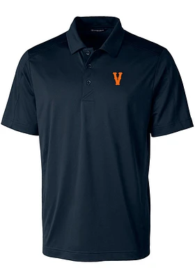 Cutter and Buck Virginia Cavaliers Navy Blue Prospect Textured Big Tall Polo