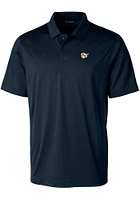 Cutter and Buck West Virginia Mountaineers Navy Blue Prospect Textured Big Tall Polo