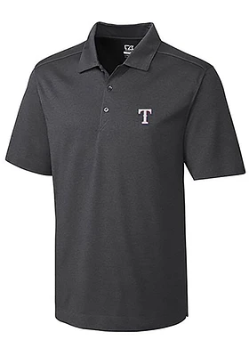 Cutter and Buck Texas Rangers Mens Charcoal Chelan Short Sleeve Polo