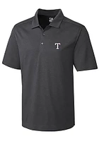 Cutter and Buck Texas Rangers Mens Charcoal Chelan Short Sleeve Polo