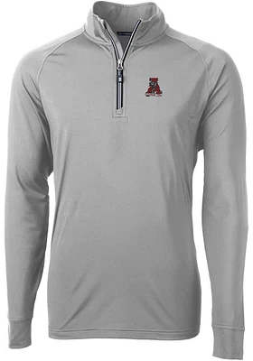 Cutter and Buck Alabama Crimson Tide Mens Grey Adapt Eco Big Tall Qtr Zip