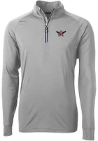 Cutter and Buck Auburn Tigers Mens Grey Adapt Eco Big Tall Qtr Zip