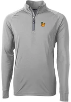 Cutter and Buck Baylor Bears Mens Grey Adapt Eco Big Tall Qtr Zip