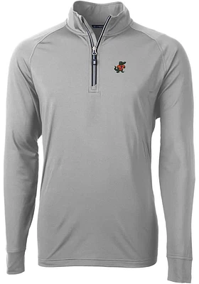 Cutter and Buck Florida Gators Mens Grey Adapt Eco Big Tall Qtr Zip