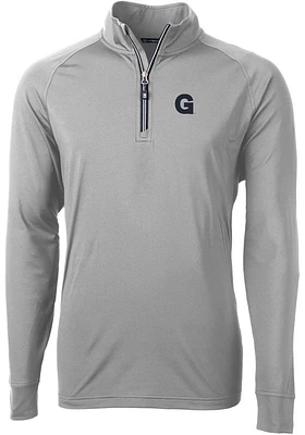 Cutter and Buck Gonzaga Bulldogs Mens Grey Adapt Eco Big Tall Qtr Zip