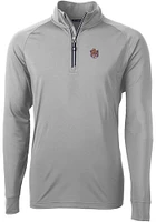 Cutter and Buck LSU Tigers Mens Grey Adapt Eco Big Tall Qtr Zip