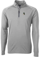 Cutter and Buck Michigan State Spartans Mens Grey Adapt Eco Big Tall Qtr Zip