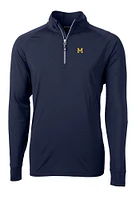 Cutter and Buck Michigan Wolverines Mens Adapt Eco Big Tall Qtr Zip