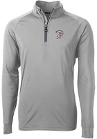 Cutter and Buck Mississippi State Bulldogs Mens Grey Adapt Eco Big Tall Qtr Zip