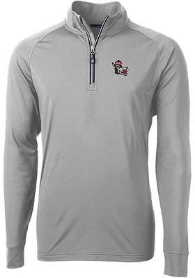 Cutter and Buck NC State Wolfpack Mens Adapt Eco Big Tall Qtr Zip