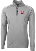 Cutter and Buck Utah Utes Mens Adapt Eco Big Tall Qtr Zip