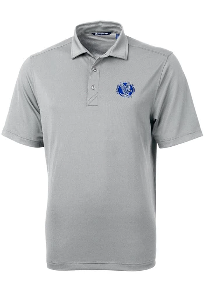 Cutter and Buck Air Force Falcons Grey Virtue Eco Pique Big Tall Polo