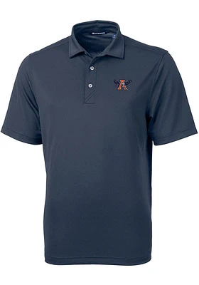 Cutter and Buck Auburn Tigers Navy Blue Vault Virtue Eco Pique Big Tall Polo