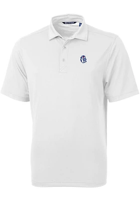 Cutter and Buck Fresno State Bulldogs White Vault Virtue Eco Pique Big Tall Polo