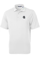 Cutter and Buck Gonzaga Bulldogs White G Logo Virtue Eco Pique Big Tall Polo