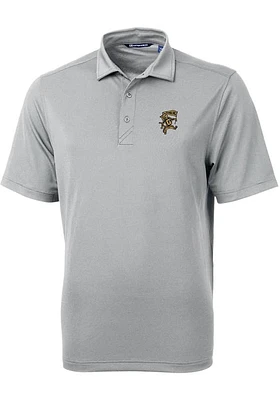 Cutter and Buck Grambling State Tigers Grey Virtue Eco Pique Big Tall Polo
