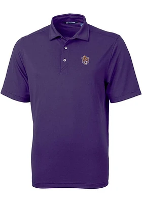 Cutter and Buck LSU Tigers Purple Virtue Eco Pique Big Tall Polo