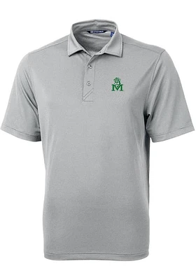 Cutter and Buck Marshall Thundering Herd Grey Virtue Eco Pique Big Tall Polo