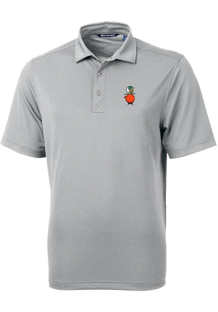 Cutter and Buck UCF Knights Grey Virtue Eco Pique Big Tall Polo