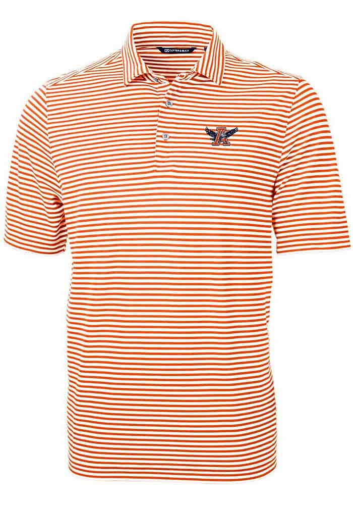 Cutter and Buck Auburn Tigers Virtue Eco Pique Stripe Big Tall Polo