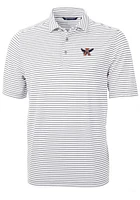 Cutter and Buck Auburn Tigers Grey Virtue Eco Pique Stripe Big Tall Polo