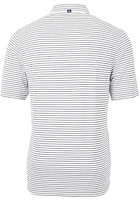 Cutter and Buck Baylor Bears Grey Virtue Eco Pique Stripe Big Tall Polo