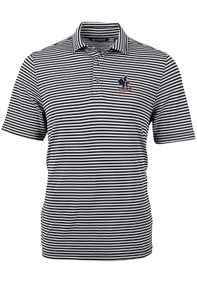 Cutter and Buck Delaware Fightin' Blue Hens Virtue Eco Pique Stripe Big Tall Polo
