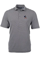 Cutter and Buck Delaware Fightin' Blue Hens Virtue Eco Pique Stripe Big Tall Polo