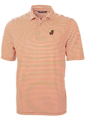 Cutter and Buck Florida Gators Orange Virtue Eco Pique Stripe Big Tall Polo