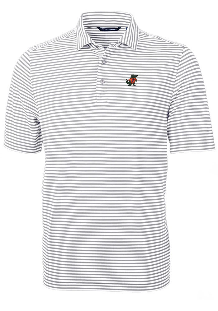 Cutter and Buck Florida Gators Virtue Eco Pique Stripe Big Tall Polo