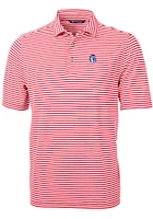 Cutter and Buck Fresno State Bulldogs Red Vault Virtue Eco Pique Stripe Big Tall Polo