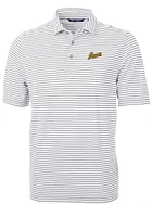 Cutter and Buck George Mason University Grey Virtue Eco Pique Stripe Big Tall Polo