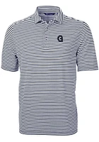 Cutter and Buck Gonzaga Bulldogs Navy Blue G Logo Virtue Eco Pique Stripe Big Tall Polo