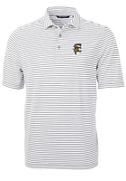 Cutter and Buck Grambling State Tigers Grey Virtue Eco Pique Stripe Big Tall Polo