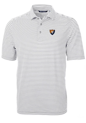 Illinois Fighting Illini Cutter and Buck Virtue Eco Pique Stripe Big Tall Polo