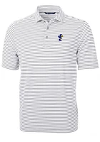 Cutter and Buck Kansas Jayhawks Virtue Eco Pique Stripe Big Tall Polo