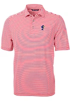 Cutter and Buck Kansas Jayhawks Virtue Eco Pique Stripe Big Tall Polo