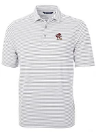 Cutter and Buck Louisville Cardinals Virtue Eco Pique Stripe Big Tall Polo