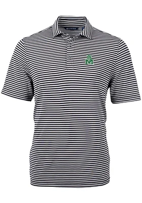 Cutter and Buck Marshall Thundering Herd Black Vault Virtue Eco Pique Stripe Big Tall Polo